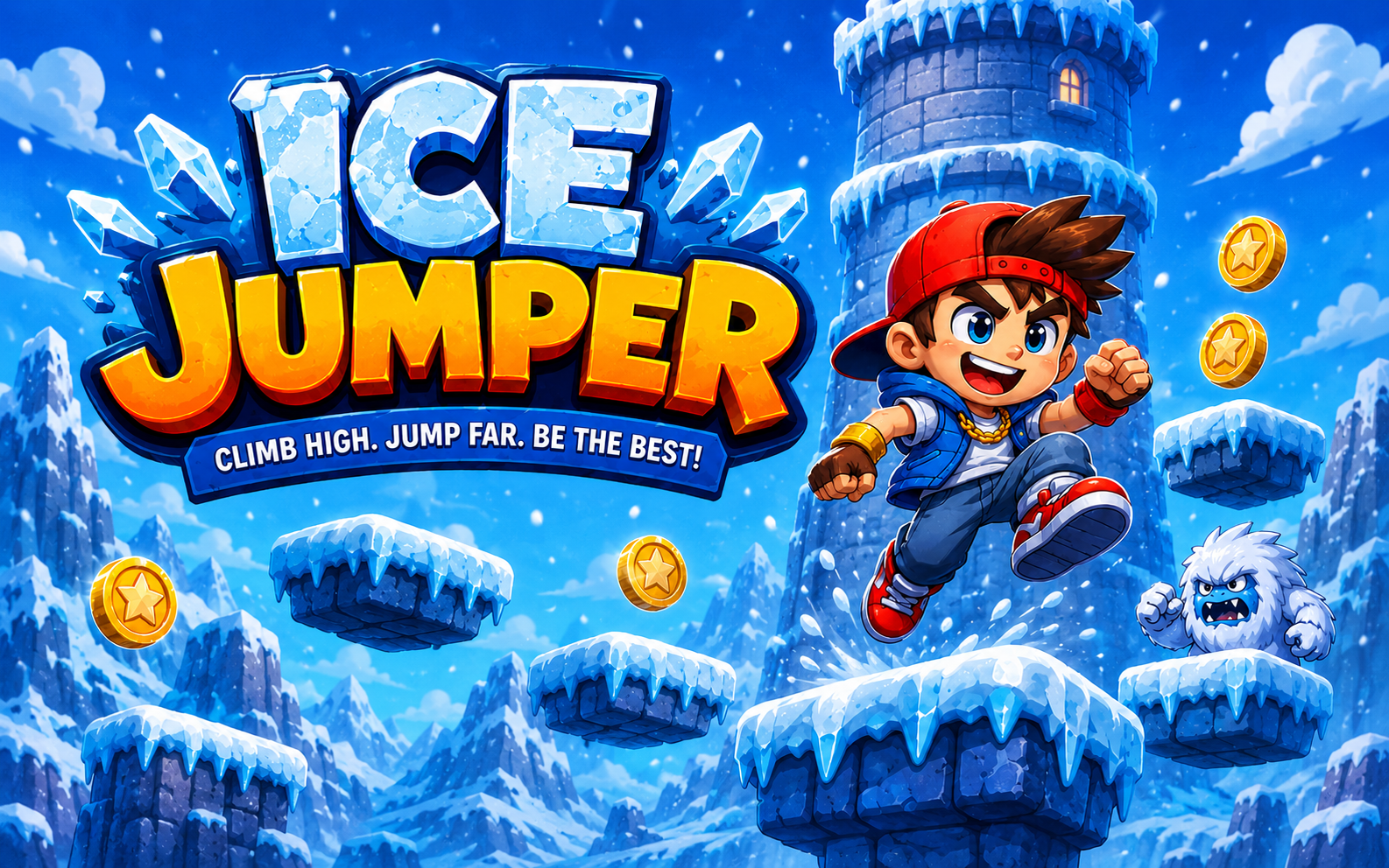 Ice Jumper free online vertical jumping game banner