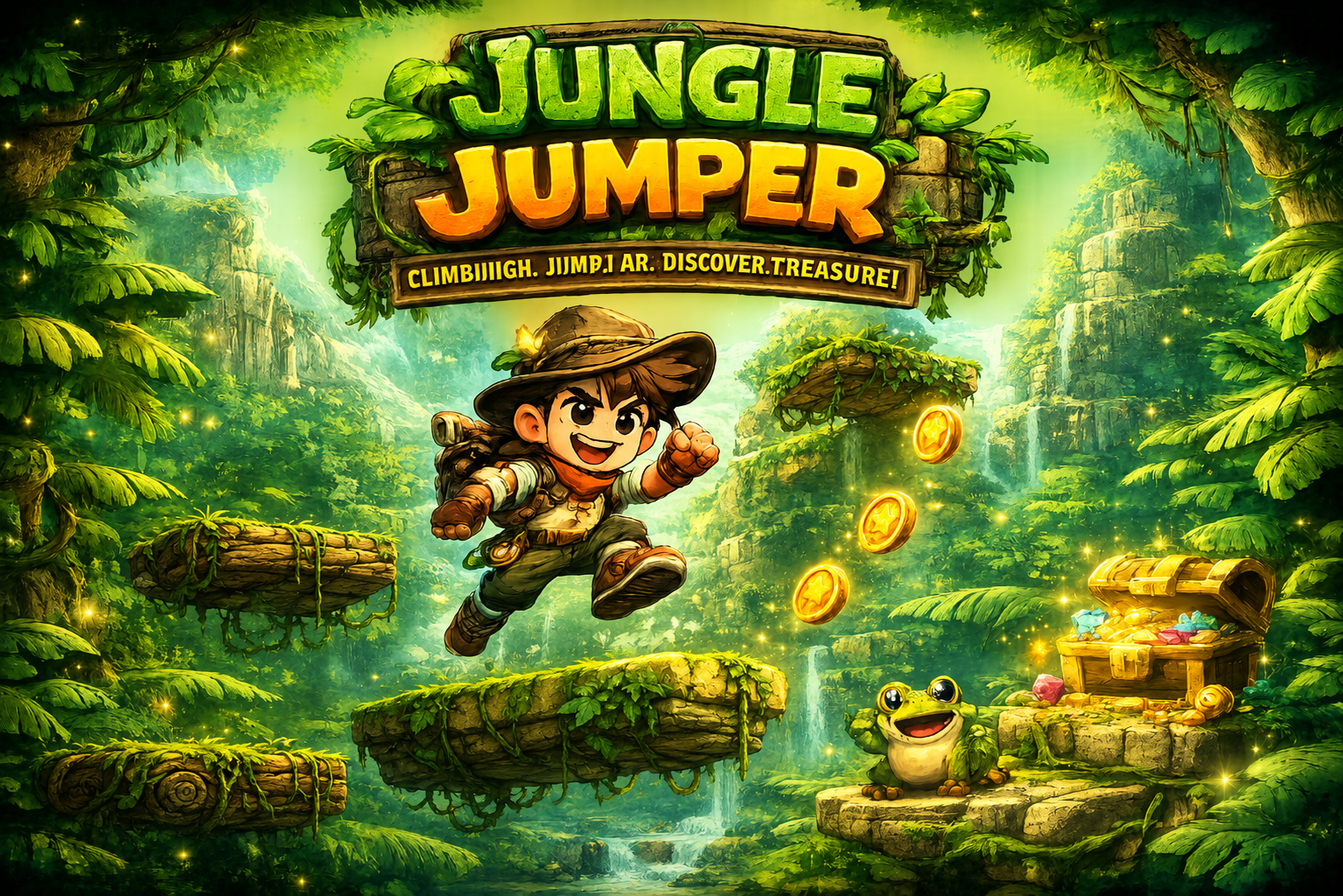 Jungle Jumper online jungle platform jumping game banner